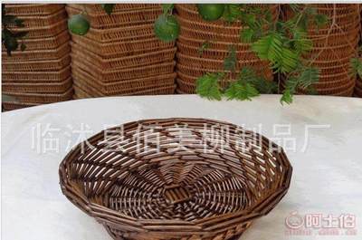 【liulove/柳之戀廠家直銷柳藤編水果蔬菜面包零食盤大小號桌面收納盤田園展示籃子6546】臨沭縣佰美柳制品廠 - 產品庫